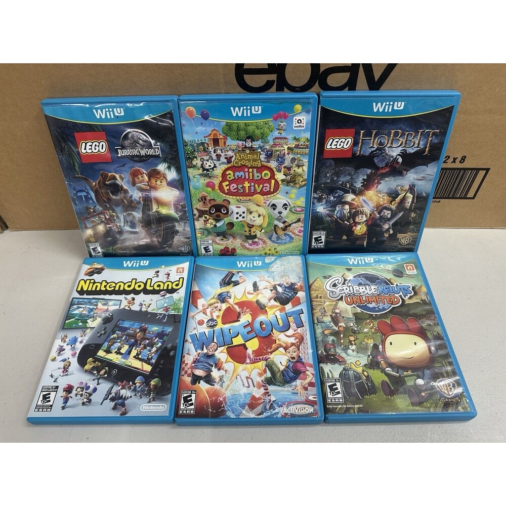 Nintendo Wii U Blu Ray Game Lot of 6 Tested Working Video Games All But 1 CIB